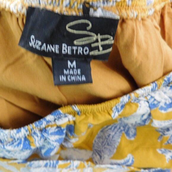 Susan Betro Dress Maxi Boho Long Floral Lined Crochet Medium Off the Shoulder - Picture 4 of 7